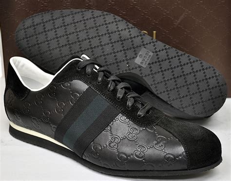 mens black gucci shoes|gucci guccissima men's shoes.